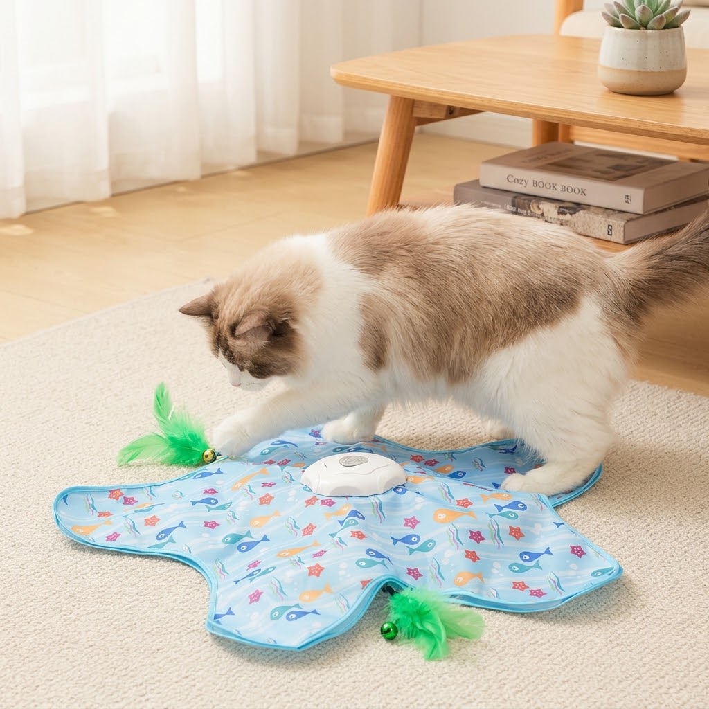 Cat Hunting Toy—Sound-Emitting, Smart Rotating, Electric Toy for Dogs and Cats to Keep Themselves Entertained