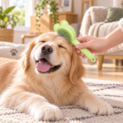 Green Cat Ear Comb Pet Grooming Tool