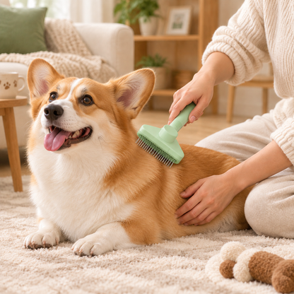 Green Pet Cleaning Comb