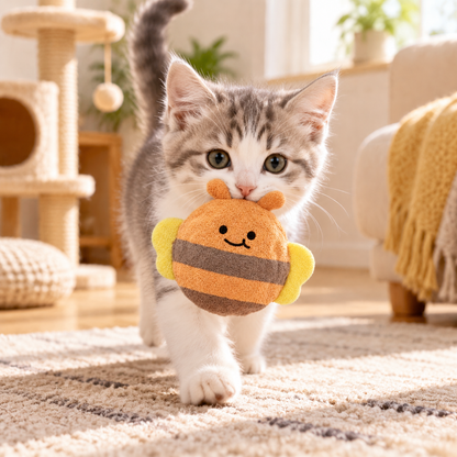 Bee Squeaky Plush Pet Toy.