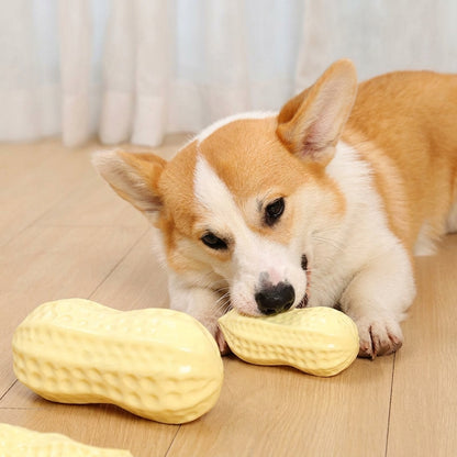 Milk Flavor Squeaky Peanut Pet Chew Toy